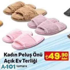 JUNO KADIN PELUŞ ÖNÜ AÇIK EV TERLİĞİ JUNO KADIN PELUŞ ÖNÜ AÇIK EV TERLİĞİ